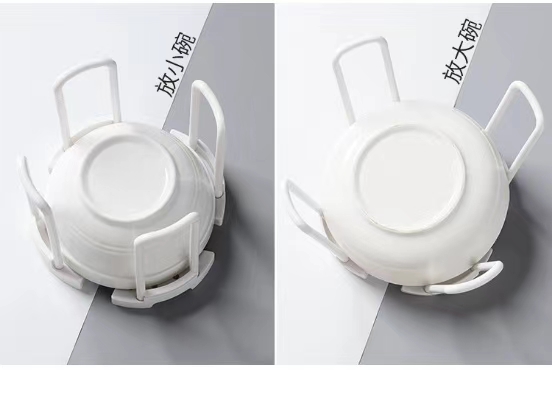 Telescopic bowl rack, kitchen draining and storage bowl rack, plastic draining bowl rack, detachable bowl rack Specification image