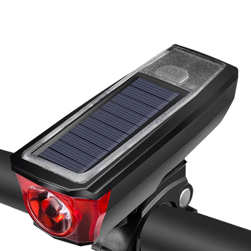 Mountain bike lights car headlights solar charging horn flashlight strong light mountain night riding accessories thumbnail