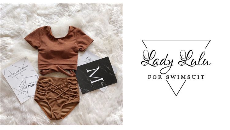 6Gulangyu swimsuit manufacturer direct sale of two-piece swimsuit one-piece swimsuit hot spring bikini set thumbnail