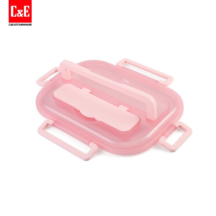 C&E 创艺厨具304不锈钢保温饭盒上班族小学生分隔型餐盒儿童便当盒分格餐盘 便当盒 饭盒 餐盒详情5