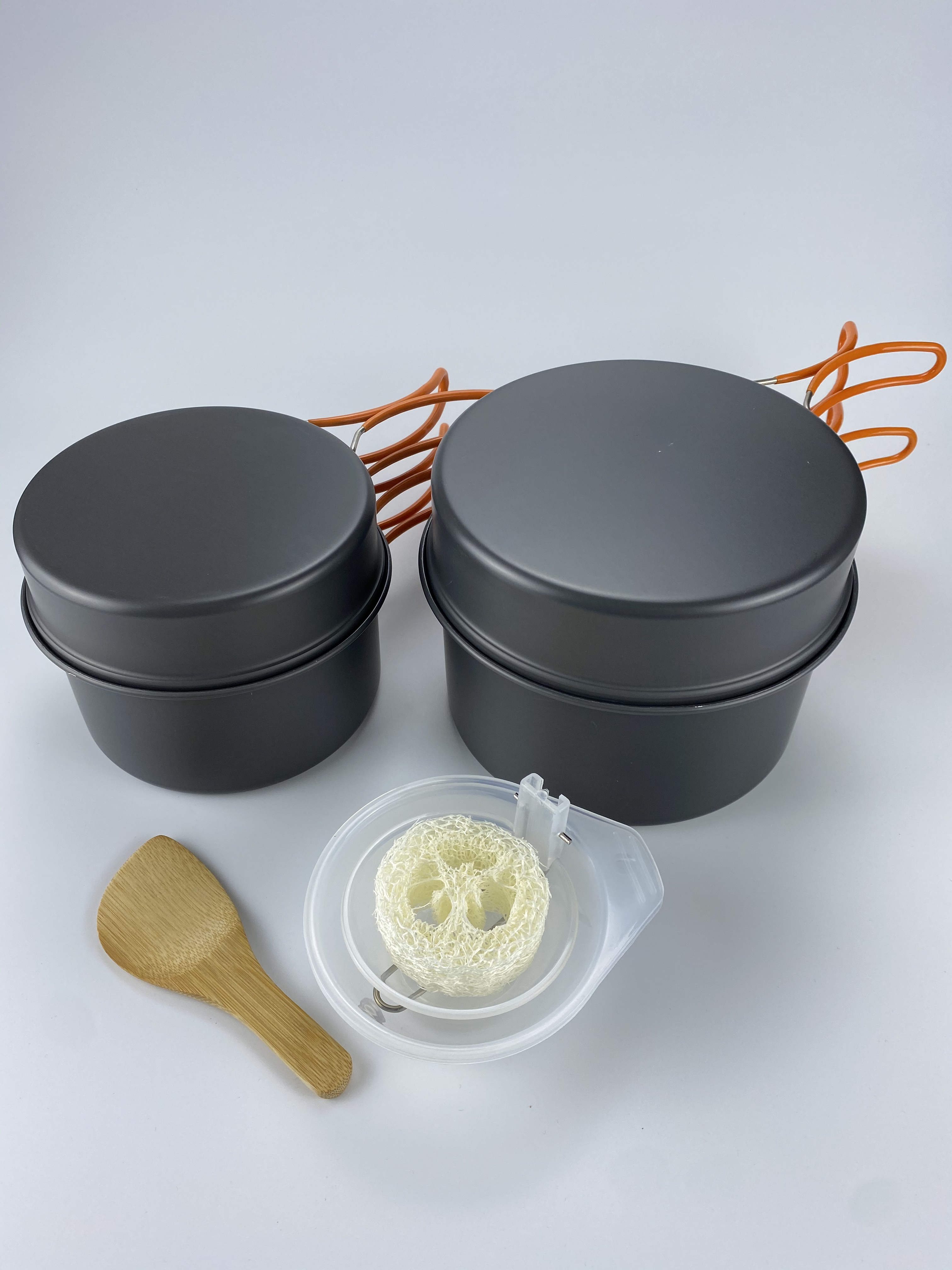 Various Camping Pot Sets full figure