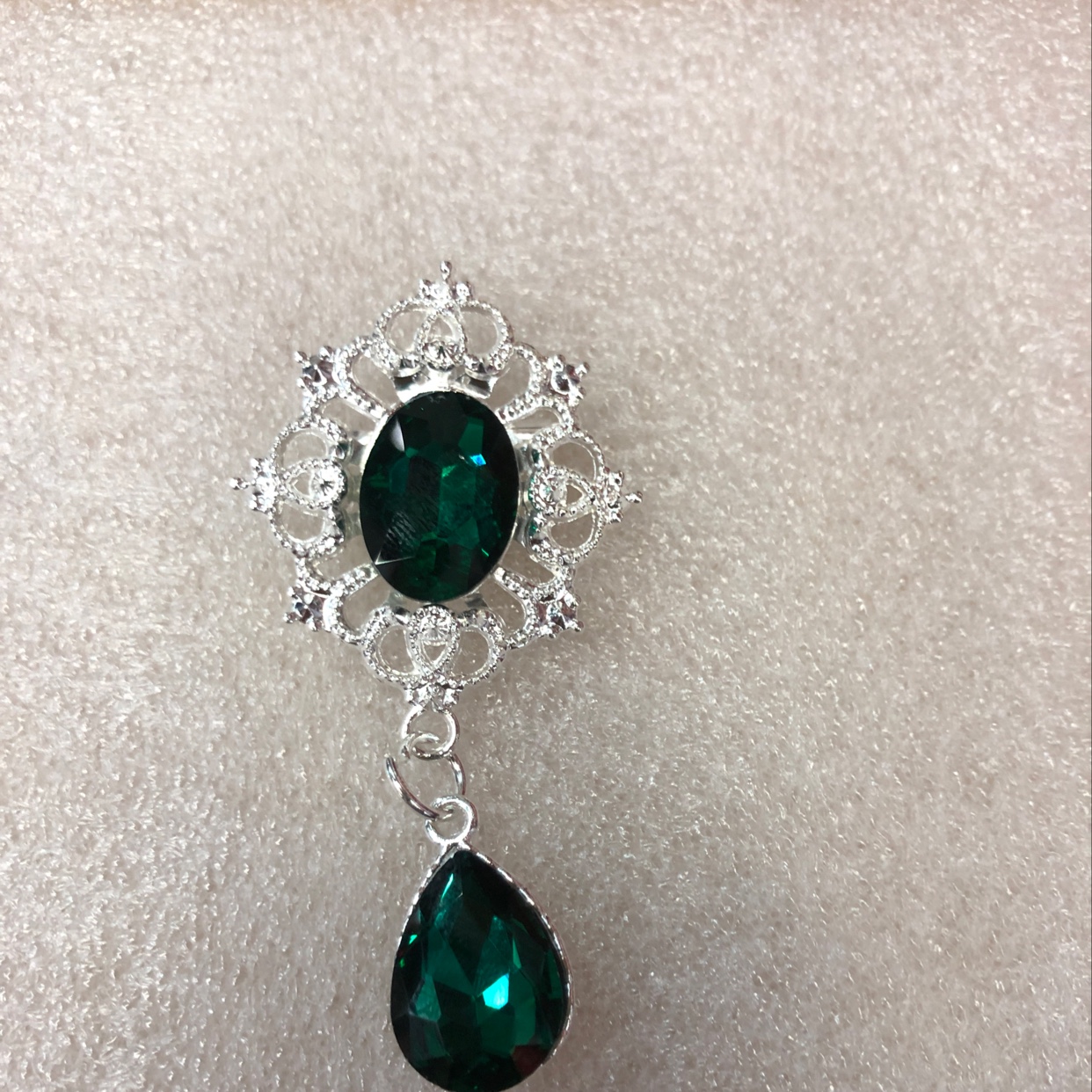 玻璃挂坠胸针详情图6