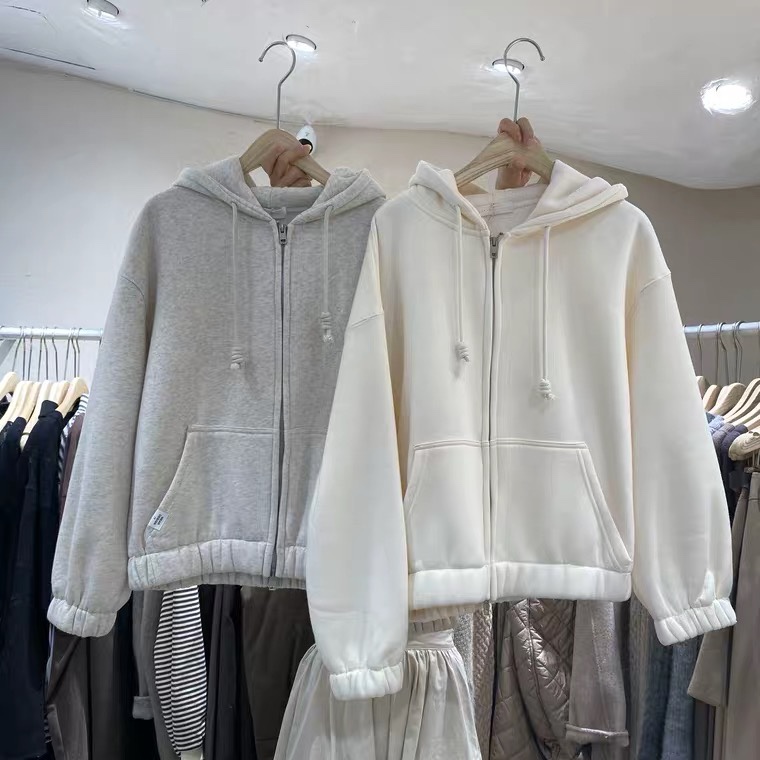 韩版加厚拉链卫衣产品图