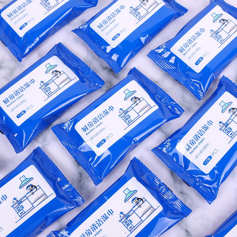 5 packs of kitchen wet wipes, 12 pieces per pack, degreasing and stain-removing household cleaning wet wipes, oiling paper, disposable kitchen paper. Take a photo and we will send you 5 packs details Picture