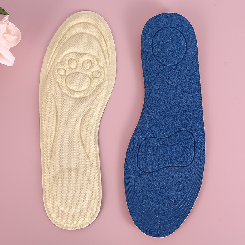 Factory direct sales of autumn and winter cat paw breathable sweat-absorbing pressure-reducing insoles, high heels, casual shoes, 4D anti-odor massage insoles detail image 14
