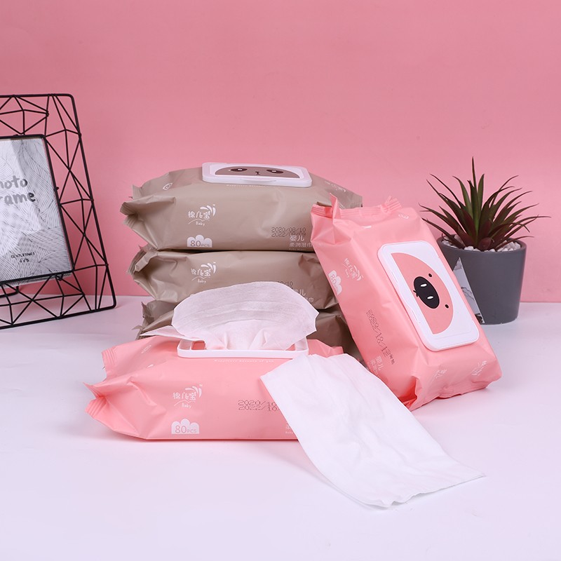 80P baby cotton soft towel, special dry tissue for babies, new pull-out face towel, dry and wet dual-purpose thick soft towel pic 6