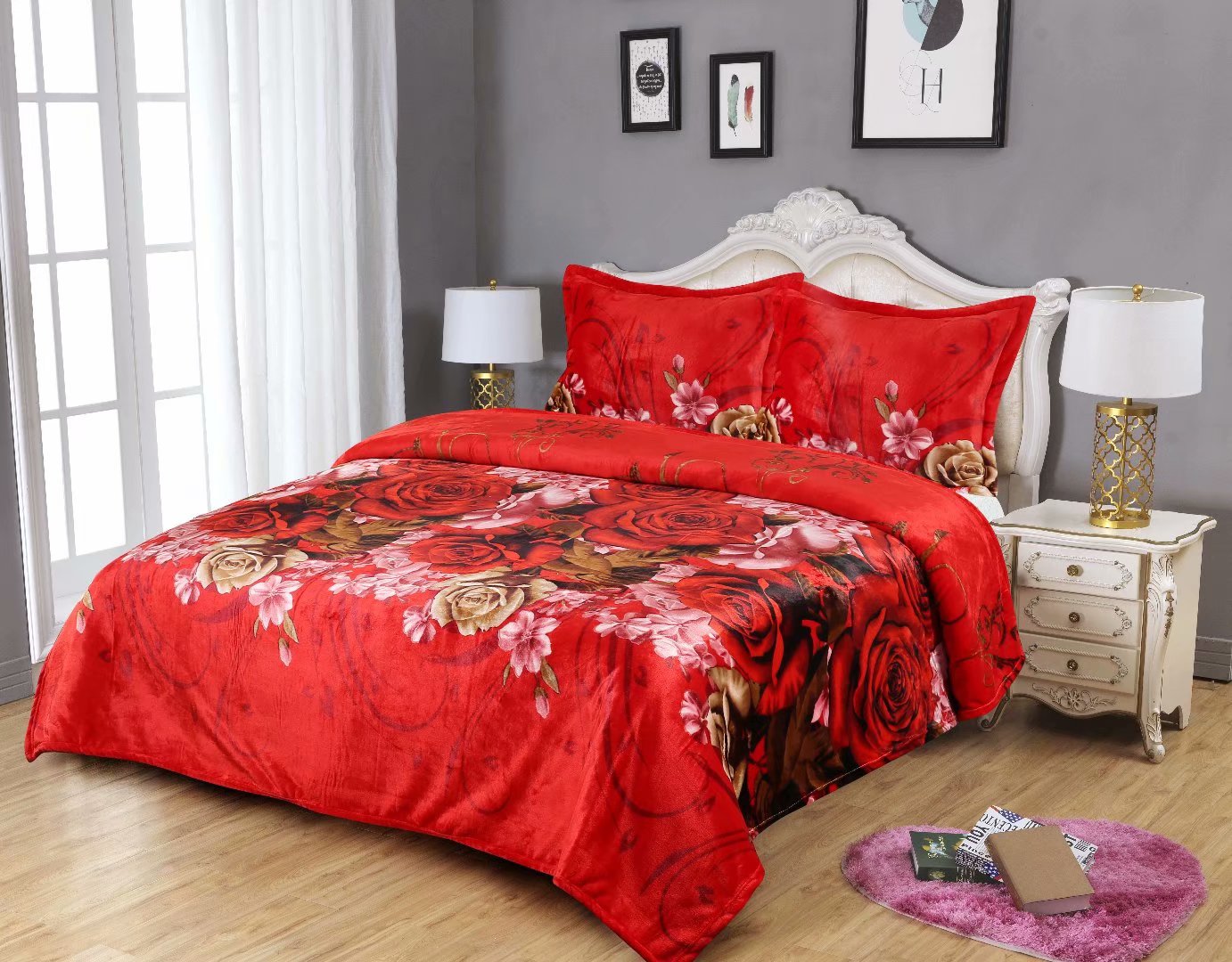 新款法兰绒三件套被子 多款式可选详情图12