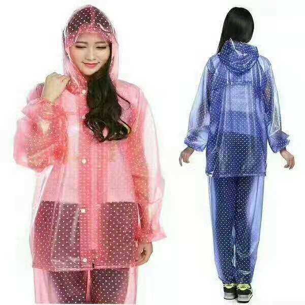 Crystal Dot Raincoat Set 3022# full figure