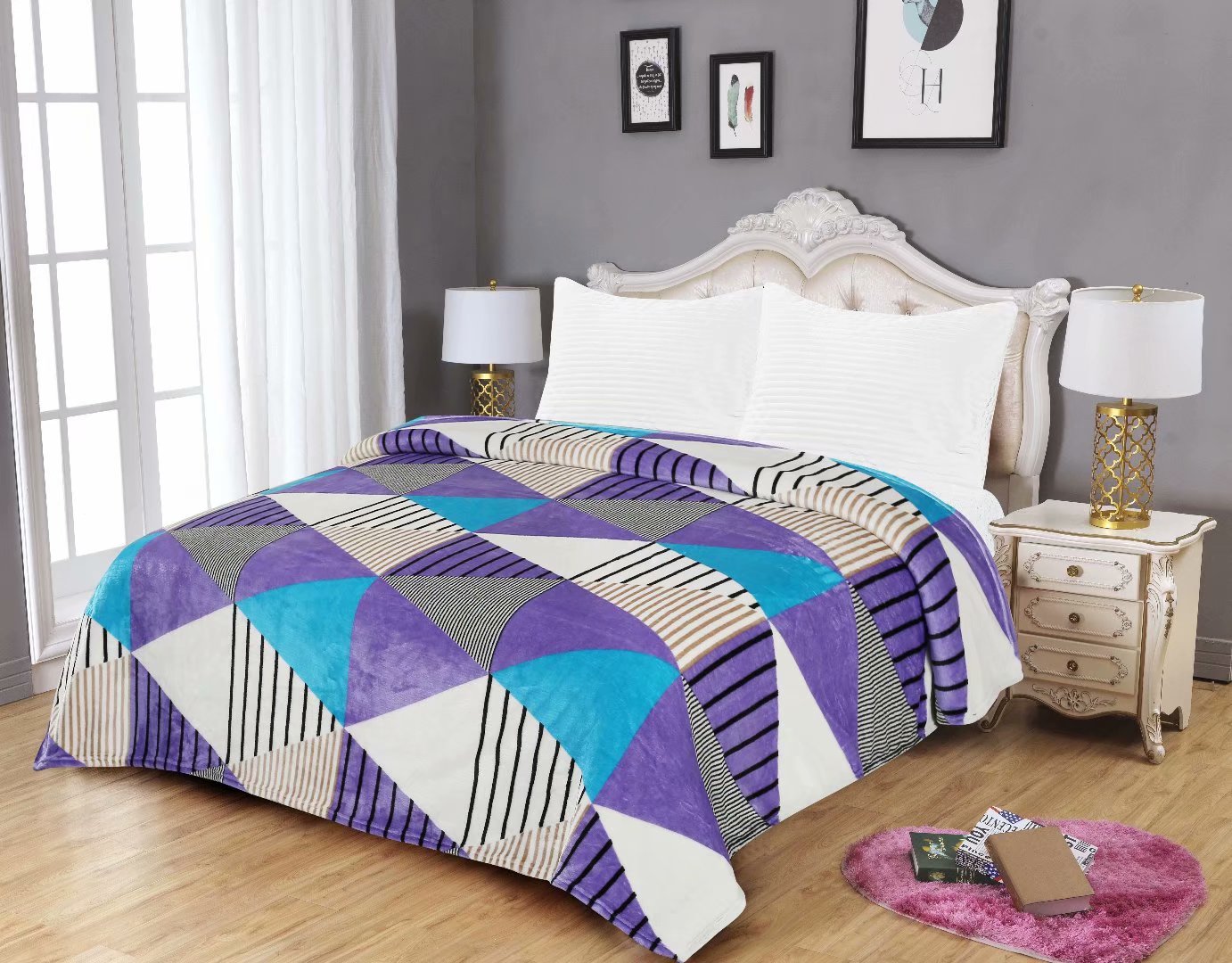 New Flannel Quilt Three-Piece Set