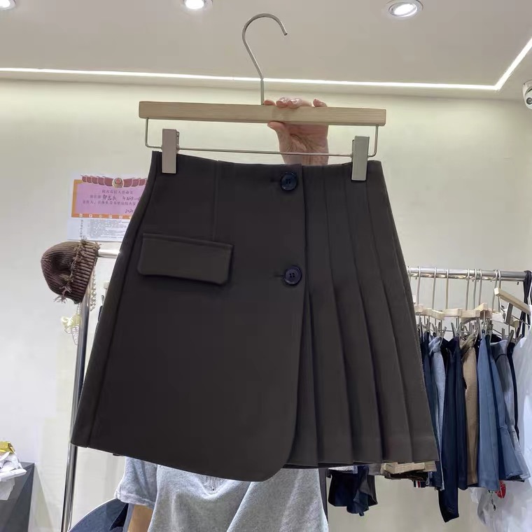 韩版纽扣短裙产品图
