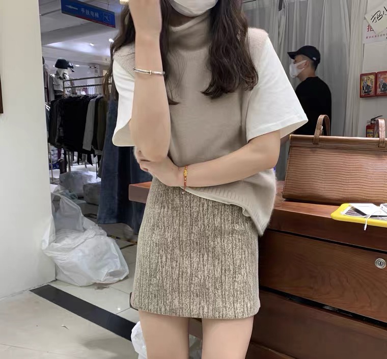 韩版短裙细节图