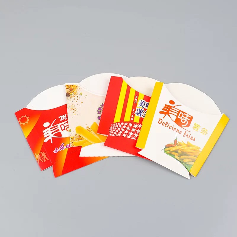 美味薯条盒食品级纸质免费设计LOGO厂家直销