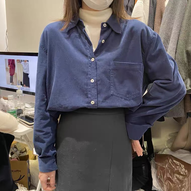 韩版长袖衬衫产品图