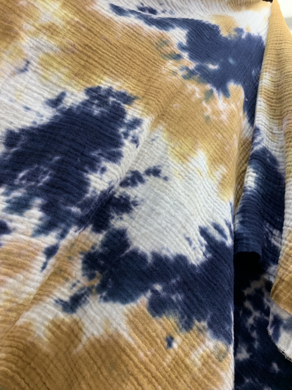 New Zalan Zalan tie-dyed all-cotton crepe fabric