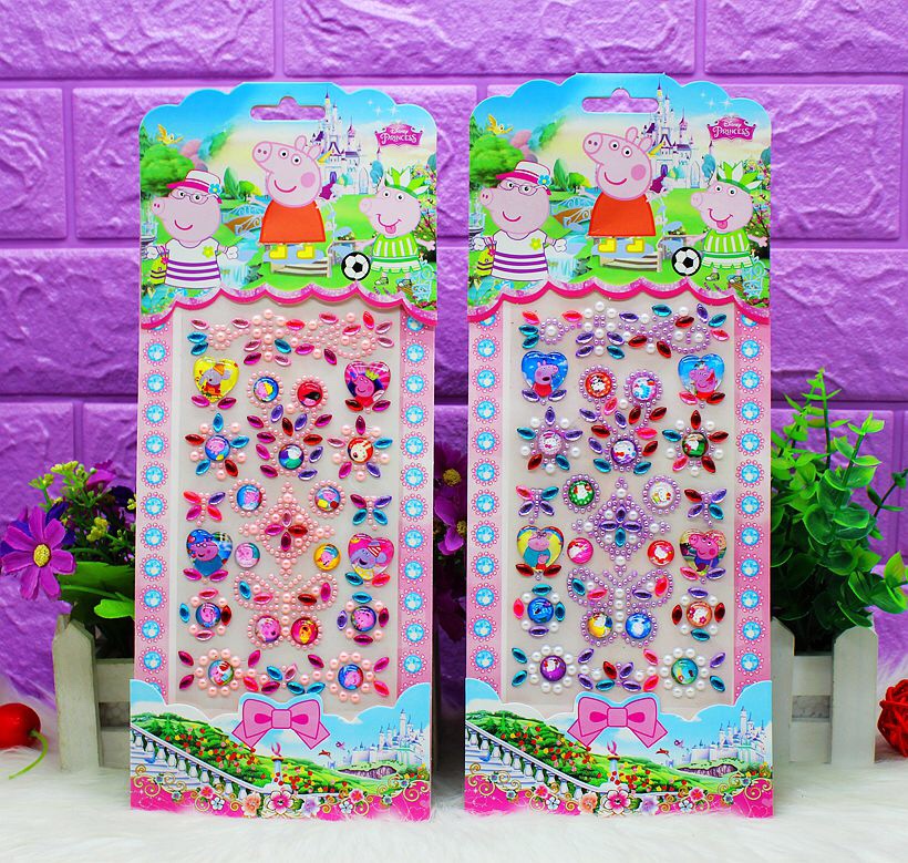 Wholesale of PH-598 acrylic crystal stickers for DIY car and mobile phone decorative stickers undefined