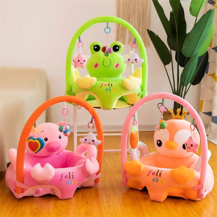 Cartoon baby school seat infant safety small seat portable children sofa plush toys wholesale