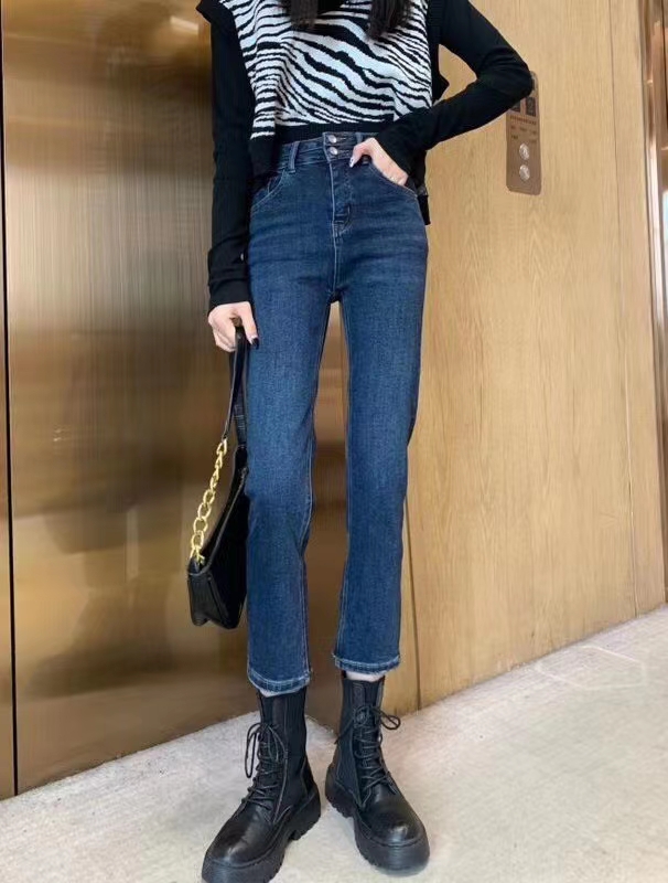 Small Straight Leg And Fleece Jeans