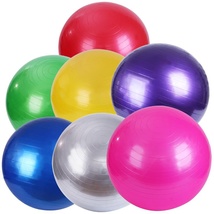 65公分瑜伽球，规格尺寸大小不一，价格不同，有普通料的，有环保的，单个OPP袋装，体积0.08