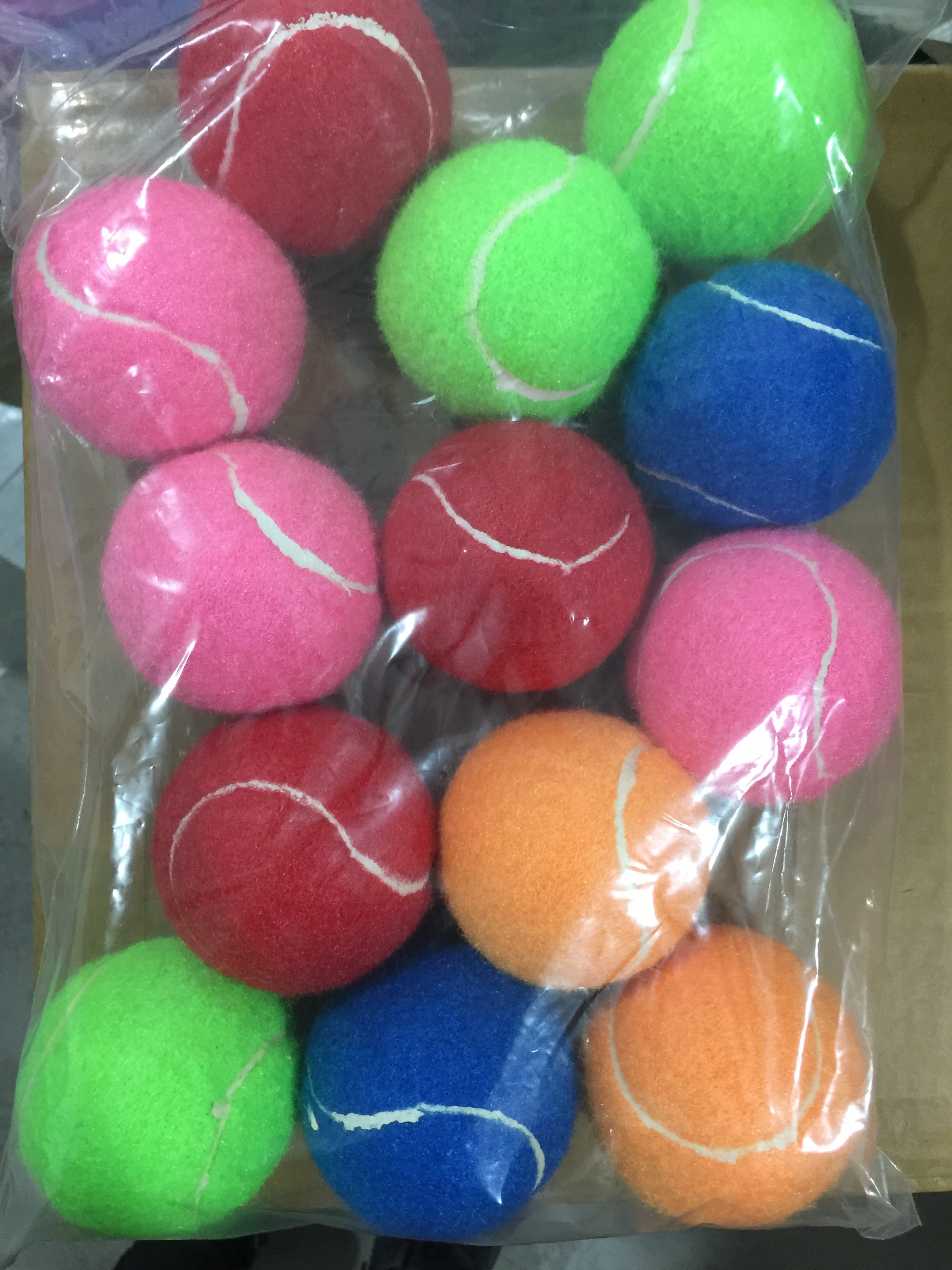 厂家生产一级彩色网球促销网球广告礼品网球可定制颜色定做logo详情图2