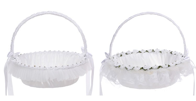 Wholesale of new Western-style small flower baskets, various creative small hand-held flower-scattering flower baskets, flower boy flower baskets, and wedding supplies detail image 1