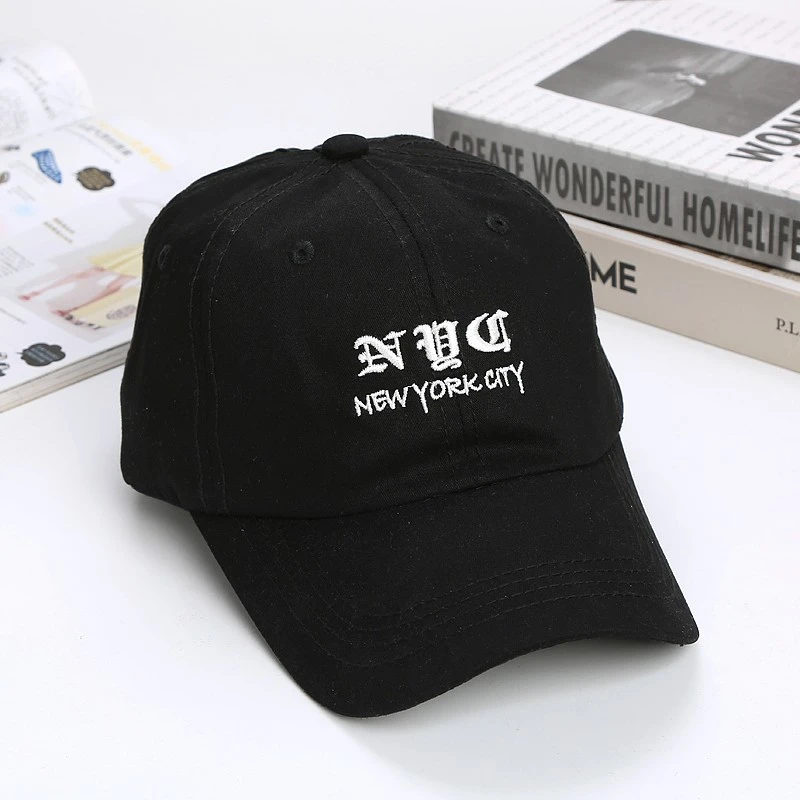 Korean streetwear brand embroidered simple men's and women's outdoor casual sunshade baseball cap 19003 detail image 2