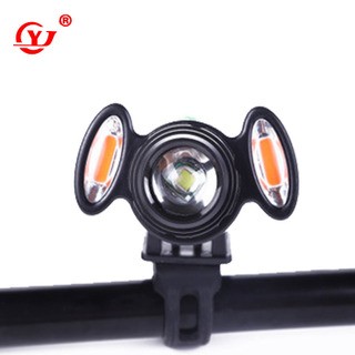 Factory direct sales of new mountain bike LED waterproof headlights, USB charging night riding warning lights wholesale detail image 5