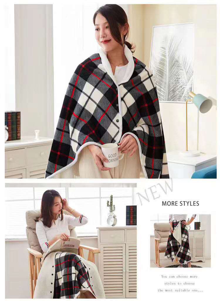 Multi-functional double layer shawl blanket thumbnail