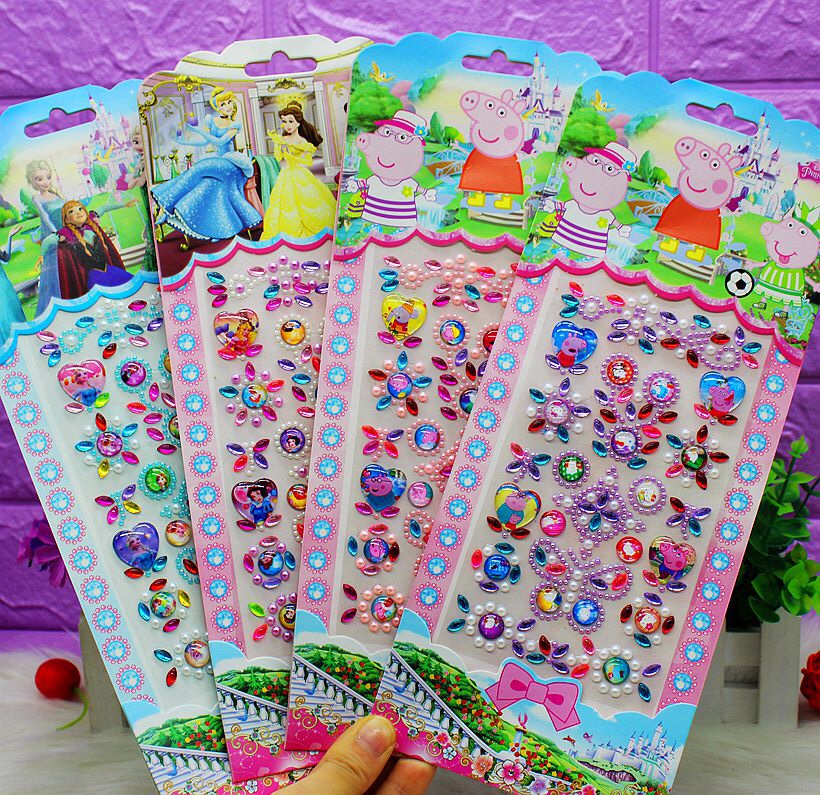 Wholesale of PH-598 acrylic crystal stickers for DIY car and mobile phone decorative stickers Specification image