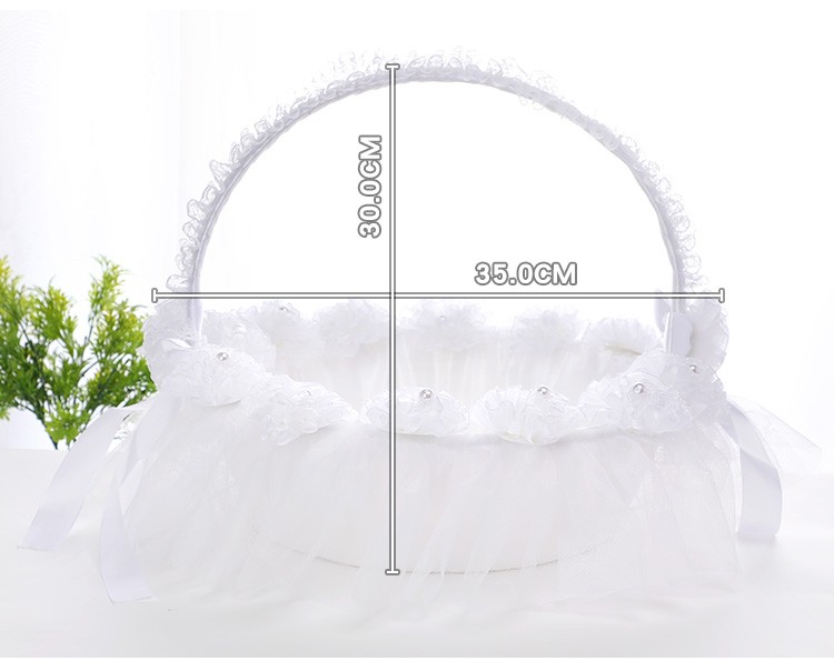 Factory direct sales of wedding flower baskets, flower boys scattering flowers, small flower baskets, bridesmaids' hand-held woven flower baskets, wholesale of wedding supplies detail image 7