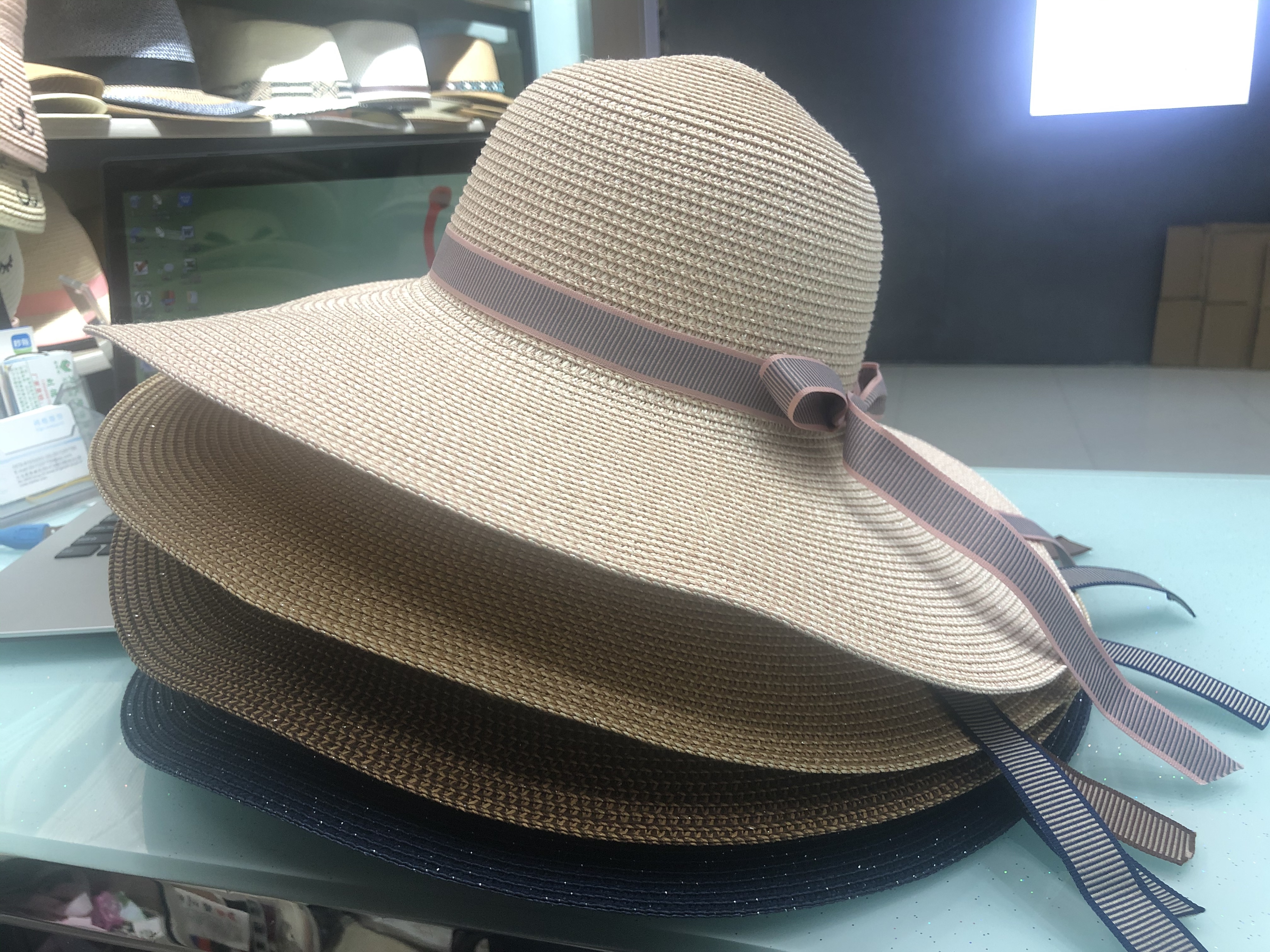 Straw Hat Women's Summer Korean Version Sun Protection Beach Big Eave Hat undefined
