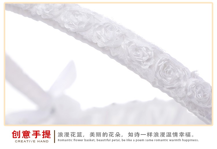 Wholesale of new Western-style small flower baskets, various creative small hand-held flower-scattering flower baskets, flower boy flower baskets, and wedding supplies detail image 10