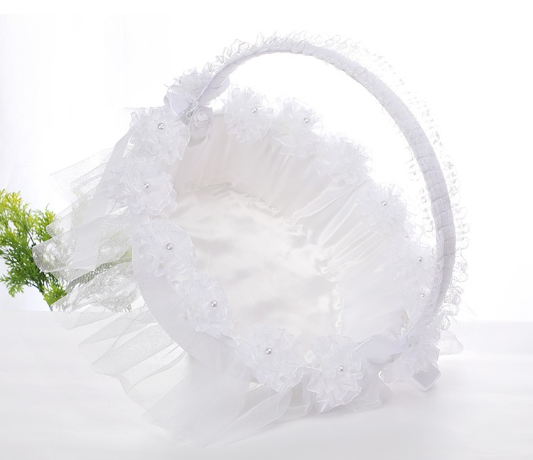 Factory direct sales of wedding flower baskets, flower boys scattering flowers, small flower baskets, bridesmaids' hand-held woven flower baskets, wholesale of wedding supplies detail image 12