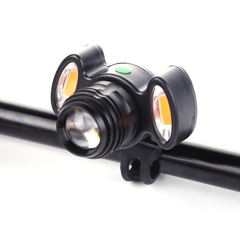 Factory direct sales of new mountain bike LED waterproof headlights, USB charging night riding warning lights wholesale detail image 4