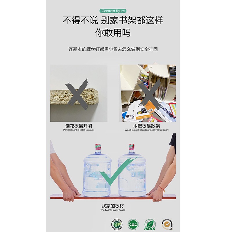 The new five-layer circular rotating bookshelf, ZX-1469, with a diameter of 46CM, features a 360-degree floor-standing design for children and babies, a simple picture book storage rack, and a simple student bookcase for home use detail image 13