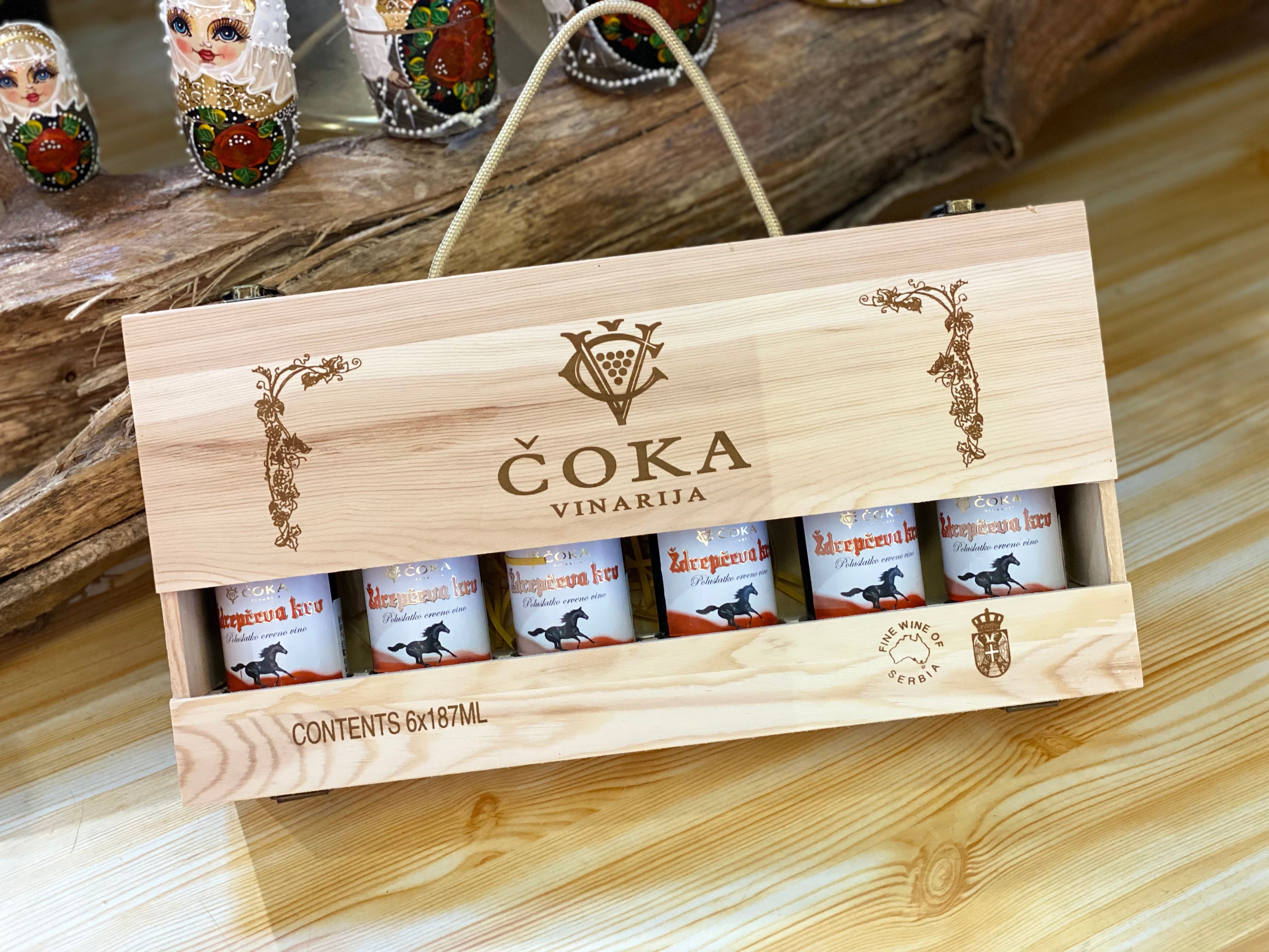 塞尔维亚 乔卡克莱沃半甜红葡萄酒 礼盒装 6支*187ml图