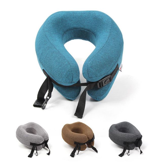 U Shaped Travel Pillow Car Air Flight Inflatable Pillows Neck Support Headrest Cushion Soft Nursing Cushion Travel Accessories thumbnail