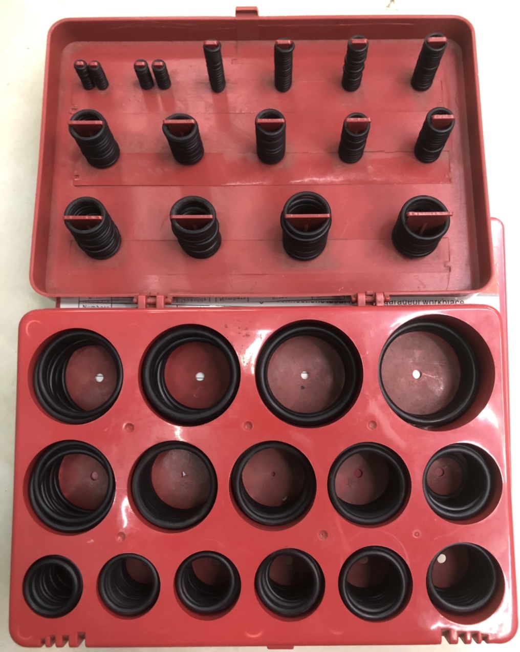 Silica gel butyl rubber latex fluoro rubber O-ring sealing ring ring repair box tool box red thumbnail