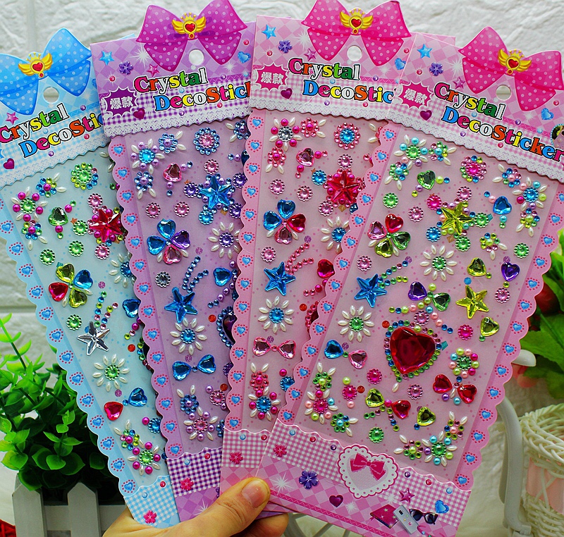 Xiaolingtong paper handicrafts, creative gifts, creative stickers XC, exquisite acrylic crystal diamonds Specification image