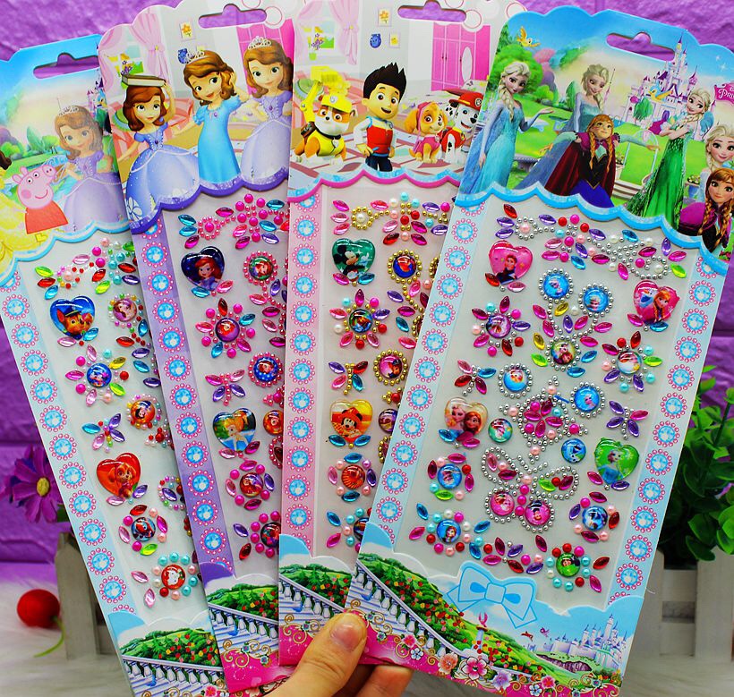 Wholesale of PH-598 acrylic crystal stickers for DIY car and mobile phone decorative stickers Application Scenario