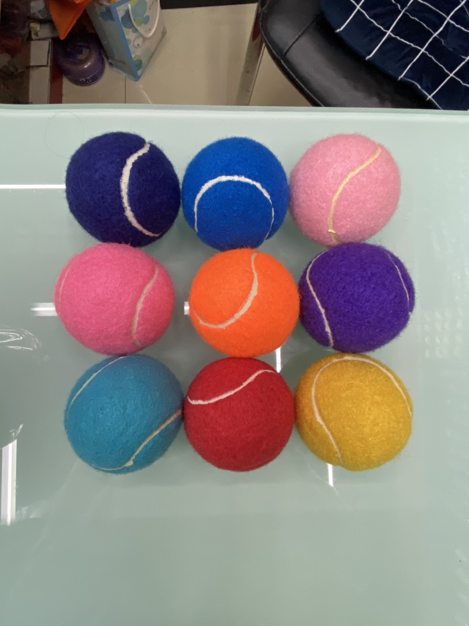 厂家生产一级彩色网球促销网球广告礼品网球可定制颜色定做logo