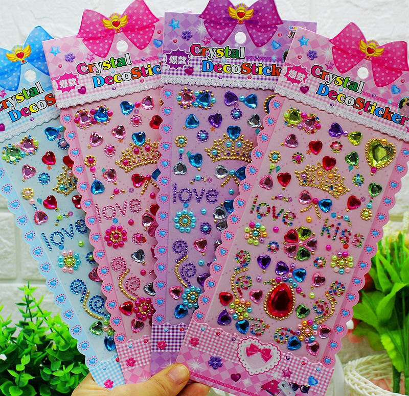 Xiaolingtong paper handicrafts, creative gifts, creative stickers XC, exquisite acrylic crystal diamonds Application Scenario