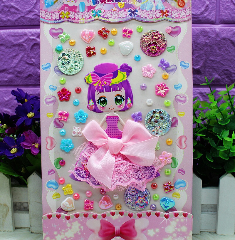 HE princess dress diamond sticker Item Picture