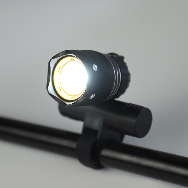 Wholesale of LED waterproof headlights for mountain bikes in stock. Factory direct sales of USB charging night riding warning lights detail image 1