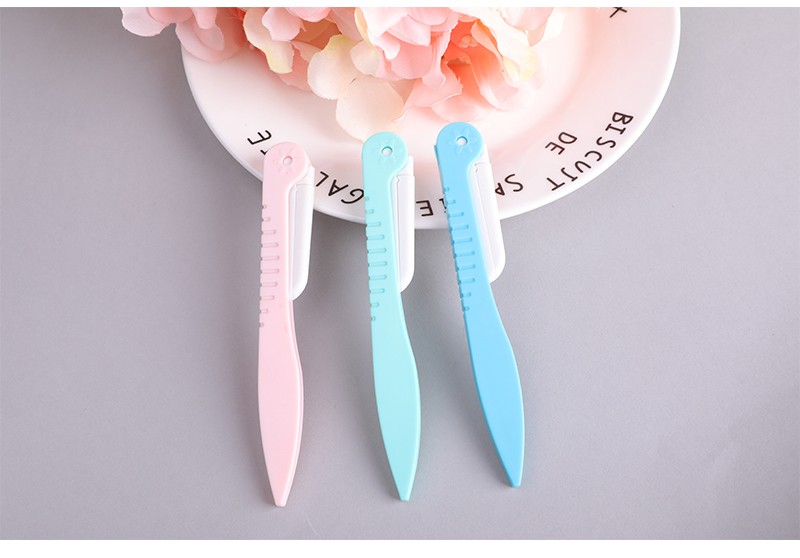 3 Sets Folding Eyebrow Razor Safe Eyebrow Thrush Tool Tool Eyebrow Razor Novice Novice Female Blade undefined