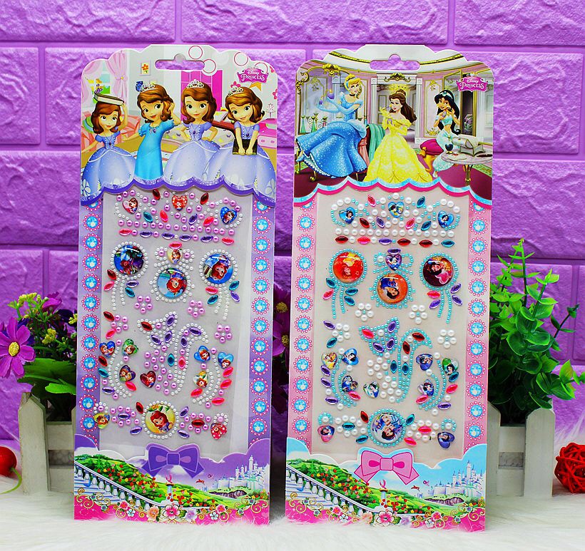 Wholesale of PH-598 acrylic crystal stickers for DIY car and mobile phone decorative stickers undefined
