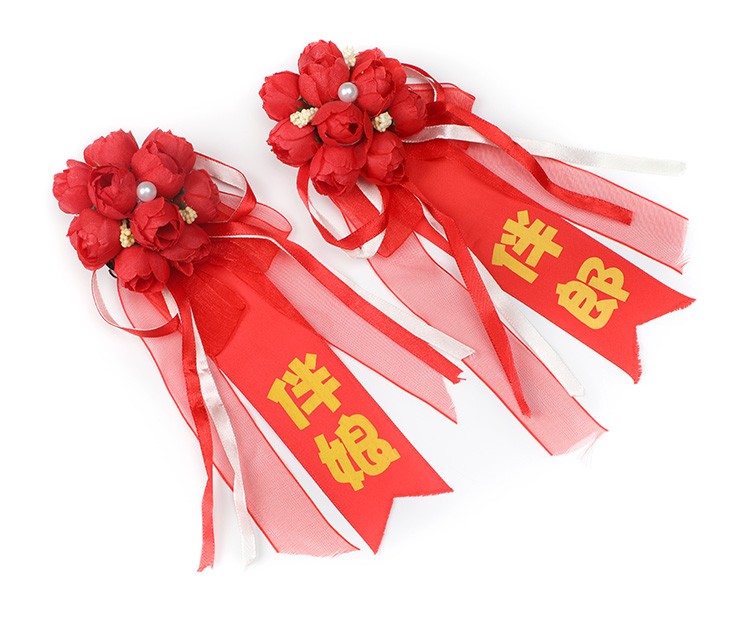 Wedding celebration items, wedding decorations for the bride and groom, creative brooches, artificial flower brooches detail image 13