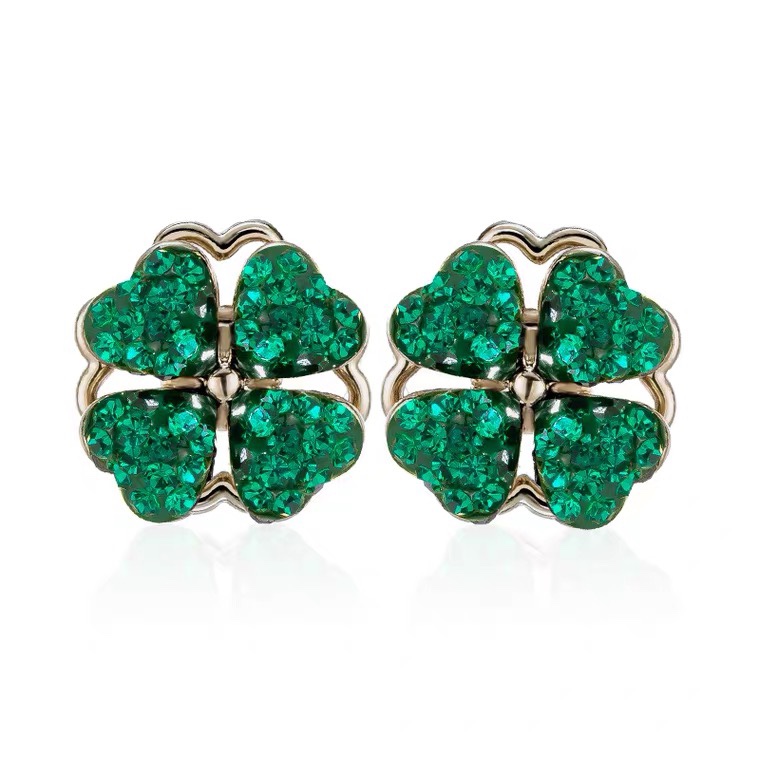 绿翡翠耳环 雅琳饰品 YL-001