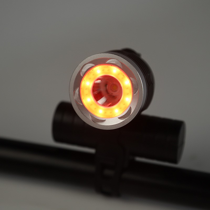 Mountain bike LED waterproof headlight manufacturer direct sales, USB charging night cycling warning light new product wholesale detail image 4