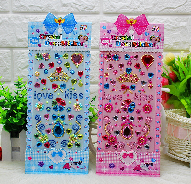 Xiaolingtong paper handicrafts, creative gifts, creative stickers XC, exquisite acrylic crystal diamonds Item Picture