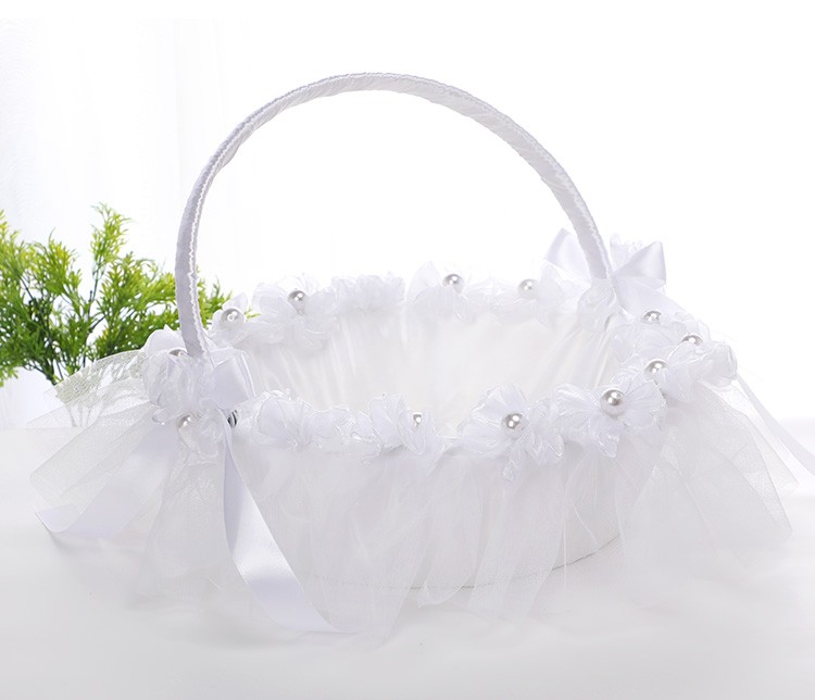 Factory direct sales of wedding flower baskets, flower boys scattering flowers, small flower baskets, bridesmaids' hand-held woven flower baskets, wholesale of wedding supplies detail image 13